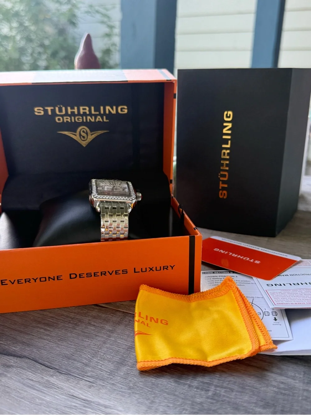 Stuhrling Vivre Luxe 34mm Rectangular Ladies Quartz Watch